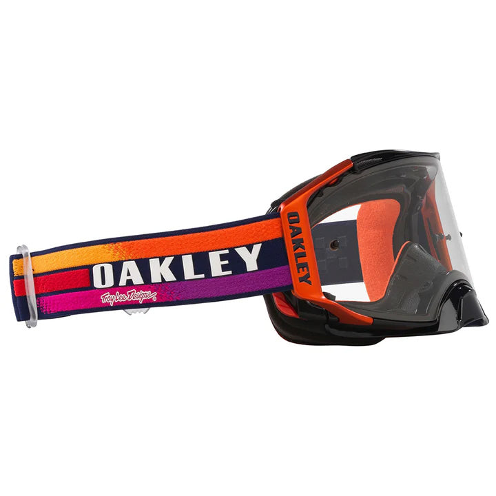 OAKLEY AIRBRAKE MX TROY LEE DESIGN NAVY SUNRISE NAVY/CLEAR, CLEAR LENS
