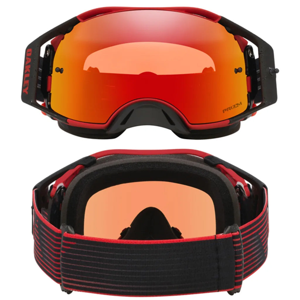 OAKLEY AIRBRAKE MX SELF MASTERY COLLECTION RED/IRIDIUM, PRIZM MX TORCH IRIDIUM LENS