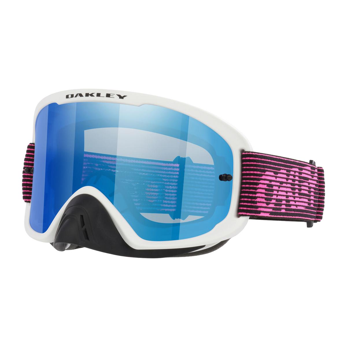 OAKLEY O FRAME 2.0 PRO MX GOGGLE WHITE/PINK STREAKS BLACK ICE IRIDIUM OO7115-71