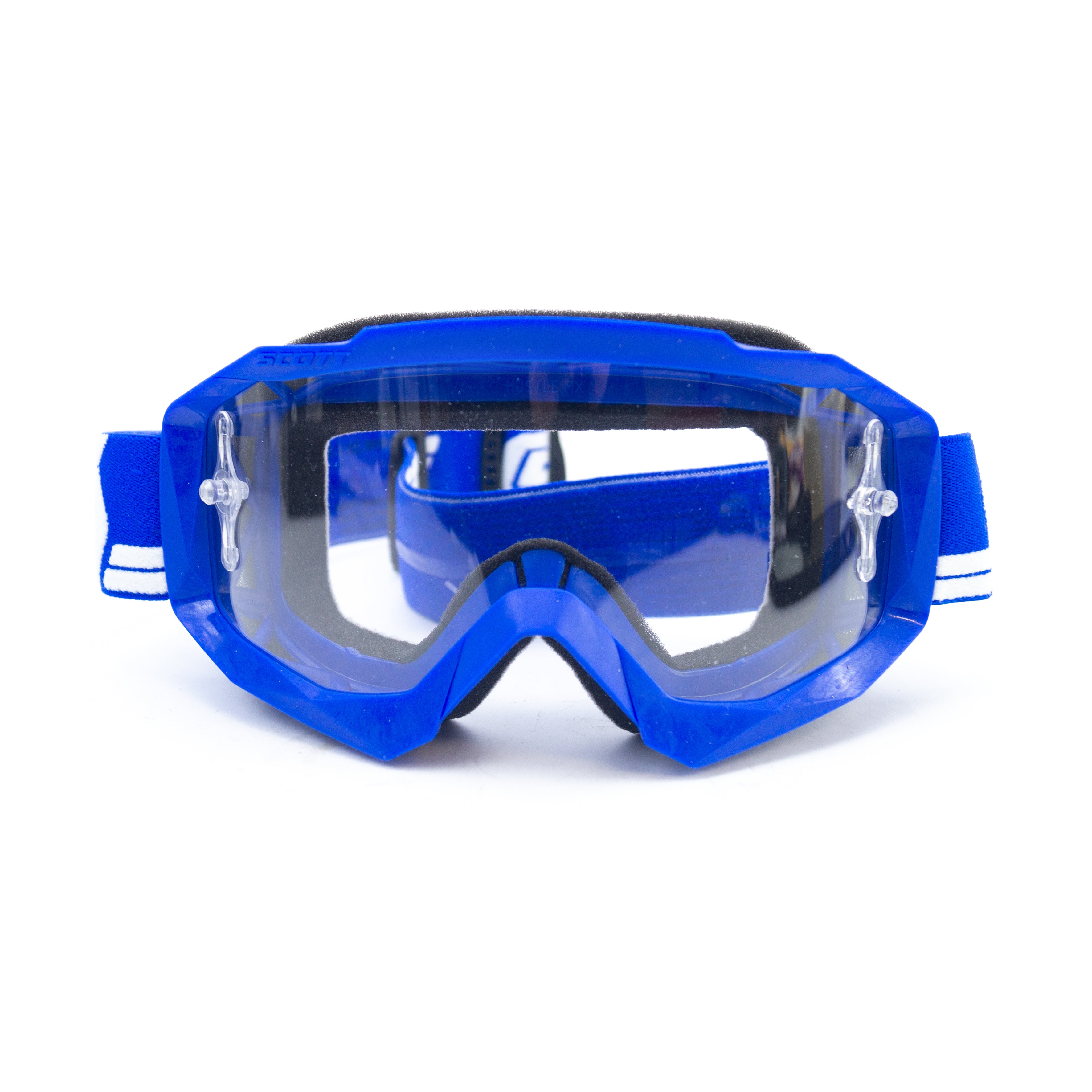 SCOTT HUSTLE GOGGLES CLEAR LENS, BLUE/WHITE, SC084103