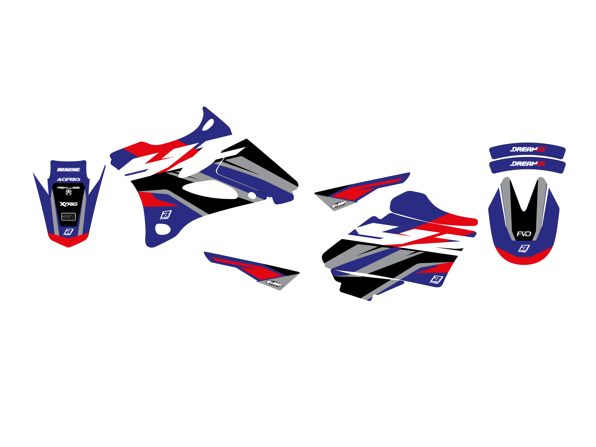 02-14 YZ85 DREAM 5 GRAPHICS, BLACKBIRD 2212AB