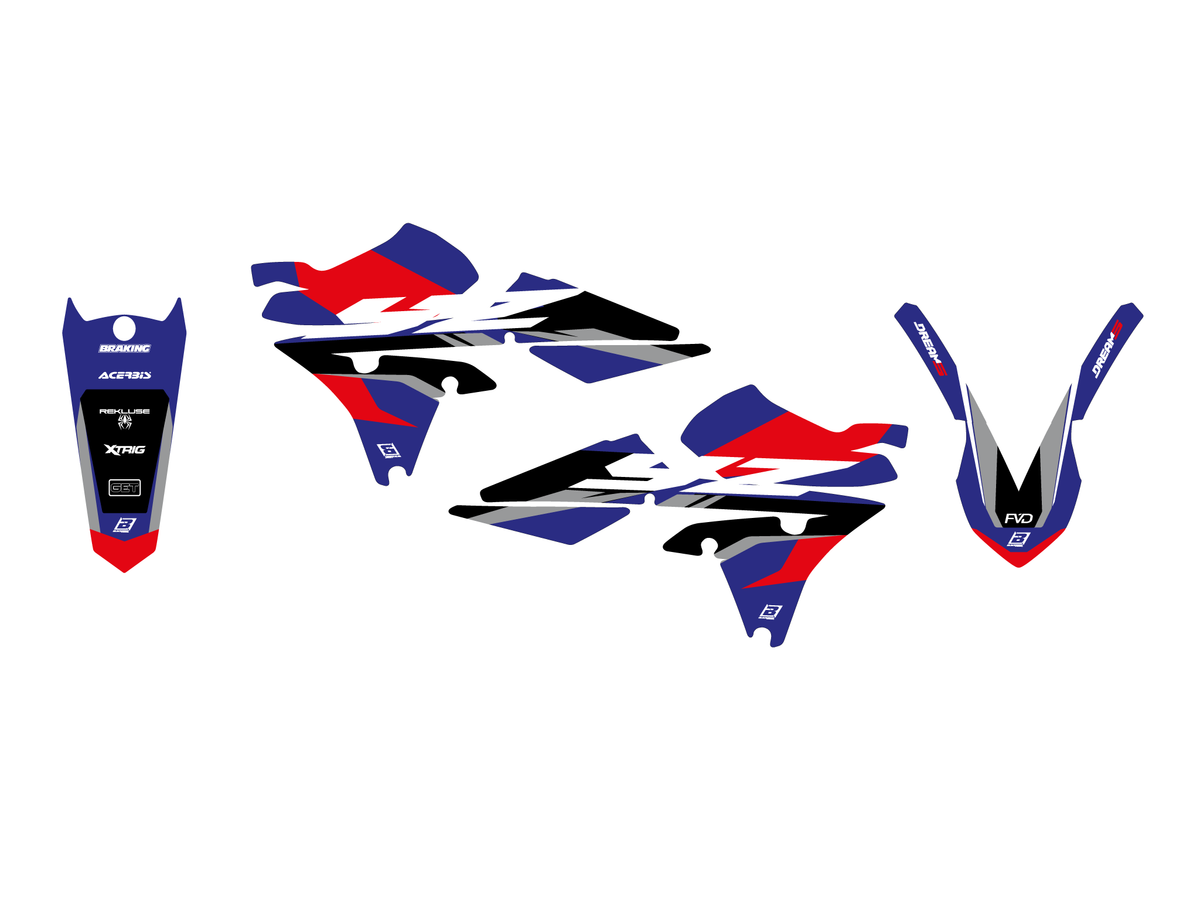 14-18 YZF250/450 DREAM 5 GRAPHICS, BLACKBIRD 2243AB