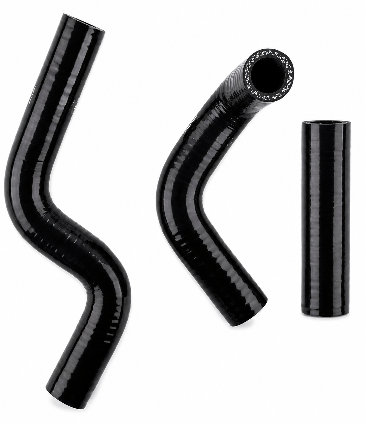 RADIATOR HOSE KIT 3pcs BLACK 98-13 KAWASAKI KX85 100 SILICONE 39062-1425 39062-1712 39062-1711