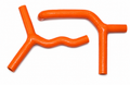 RADIATOR HOSE Y KIT ORANGE 03-17 KTM HUSQVARNA SX TC 85 105 2PCS ORANGE SILICONE 47035024000