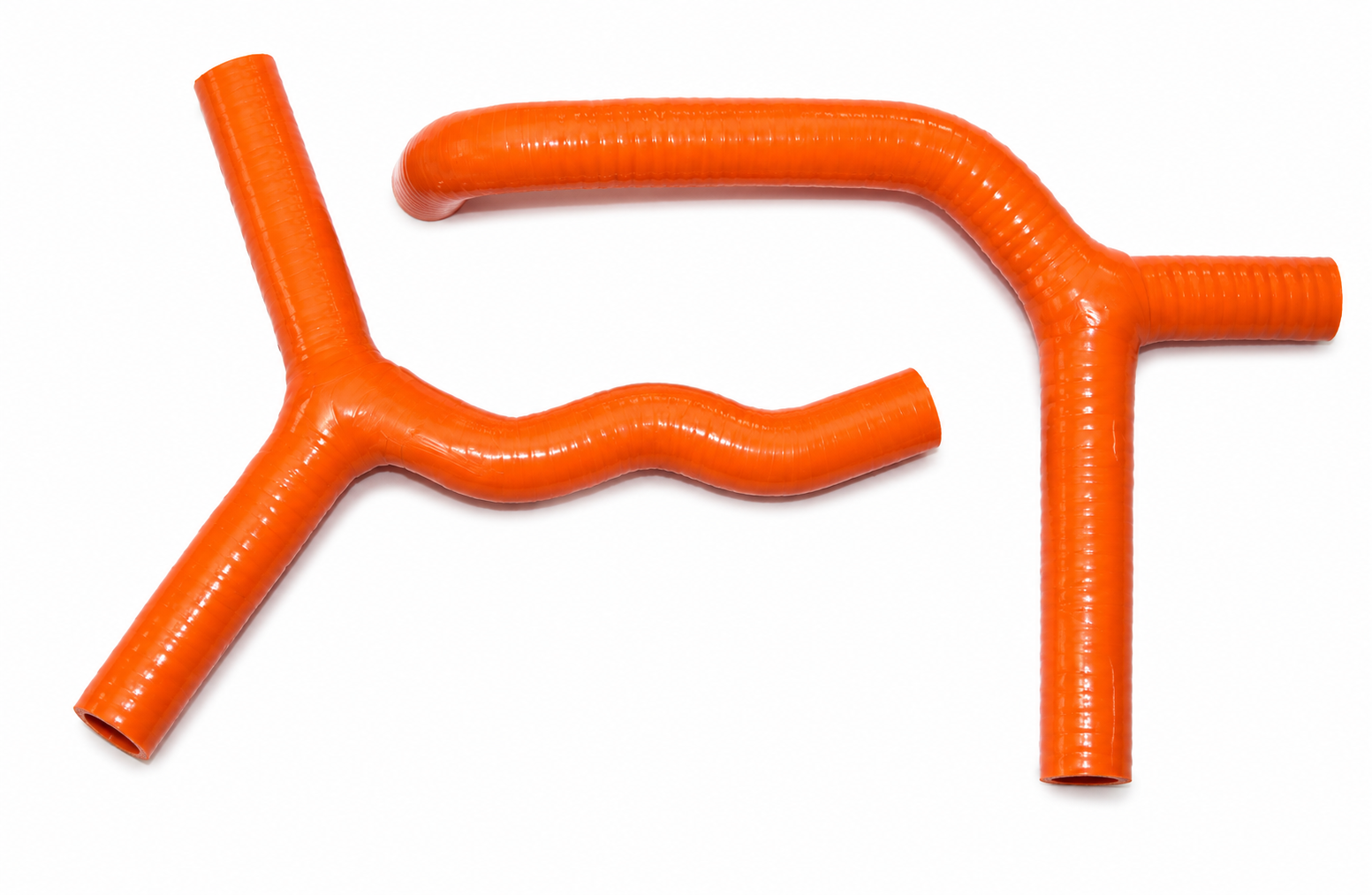 RADIATOR HOSE Y KIT ORANGE 03-17 KTM HUSQVARNA SX TC 85 105 2PCS ORANGE SILICONE 47035024000