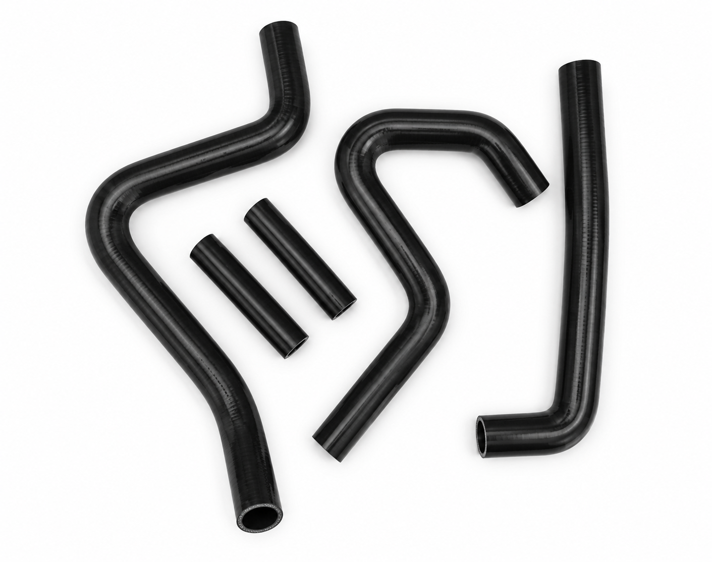 RADIATOR HOSE KIT 5pcs BLACK 94-02 KAWASAKI KX250 SILICONE 39062-1551