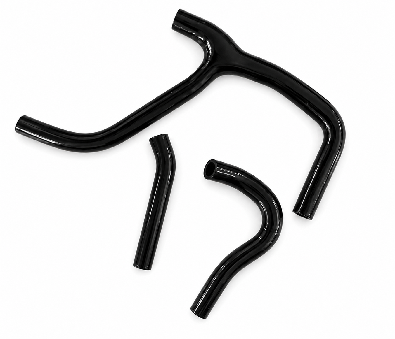 RADIATOR HOSE Y KIT 3pcs BLACK 14-16 HONDA CRF250R SILICONE 19069-MEN-A30