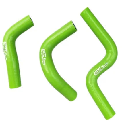 RADIATOR HOSE KIT 3pcs GREEN 14-26 KAWASAKI KX85 KX100 GREEN SILICONE 39062-0646