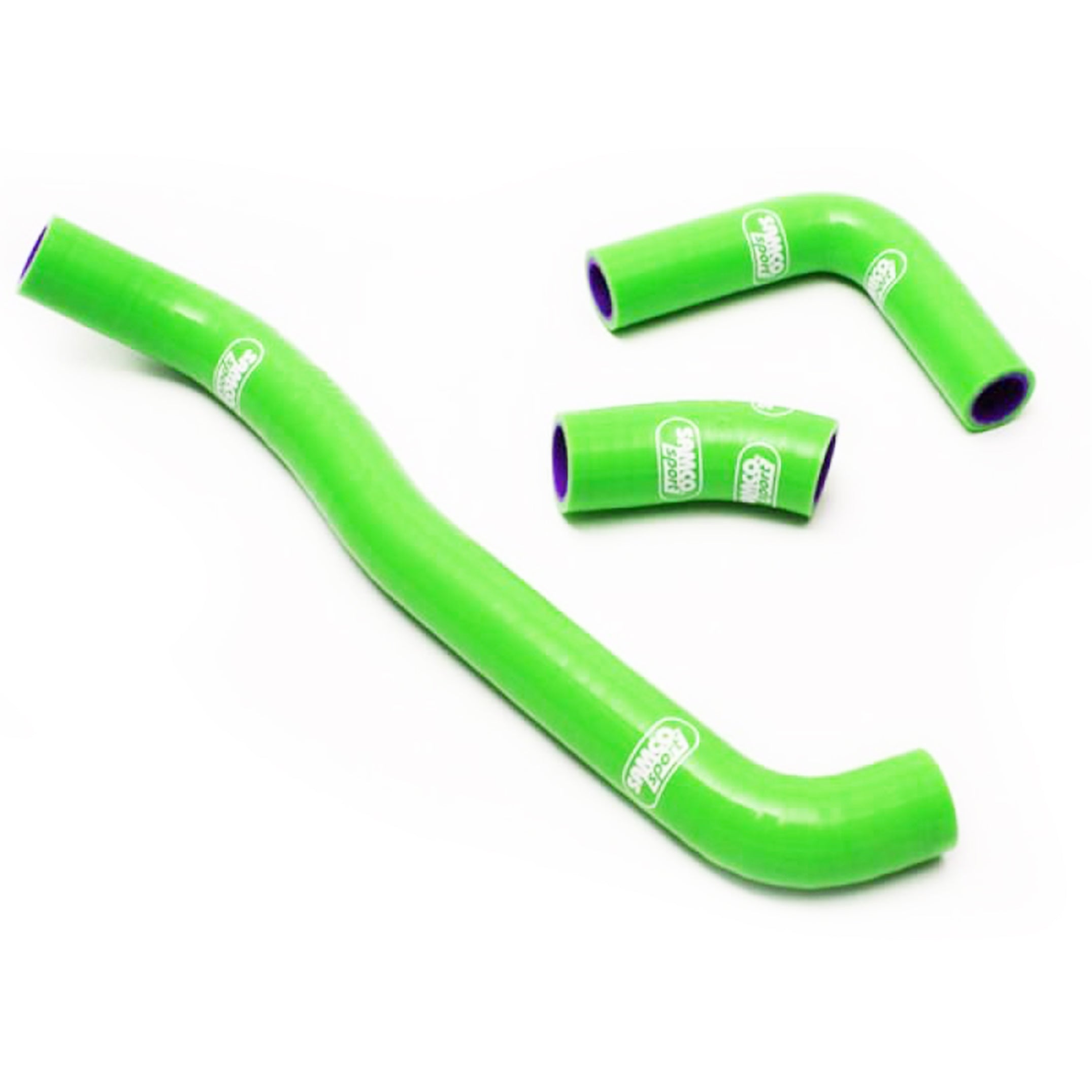 COOLANT HOSE 3 PIECE KIT GREEN 03-04 KAWASAKI KLX 400 SR SAMCO SPORT KAW-24-GN