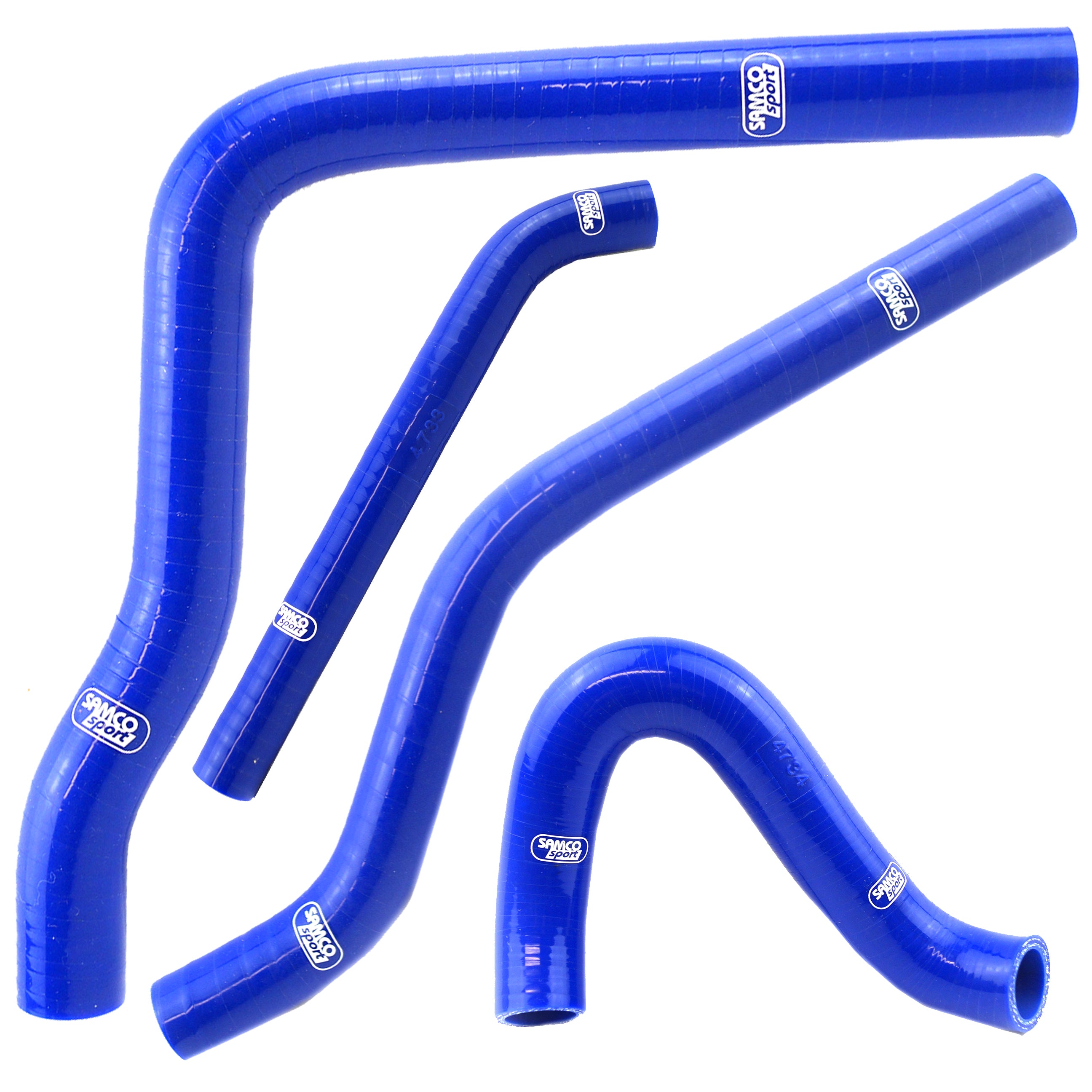 COOLANT HOSE 5 PIECE KIT BLUE 90-91 KAWASAKI 250 KX SAMCO SPORT KAW-68-BU