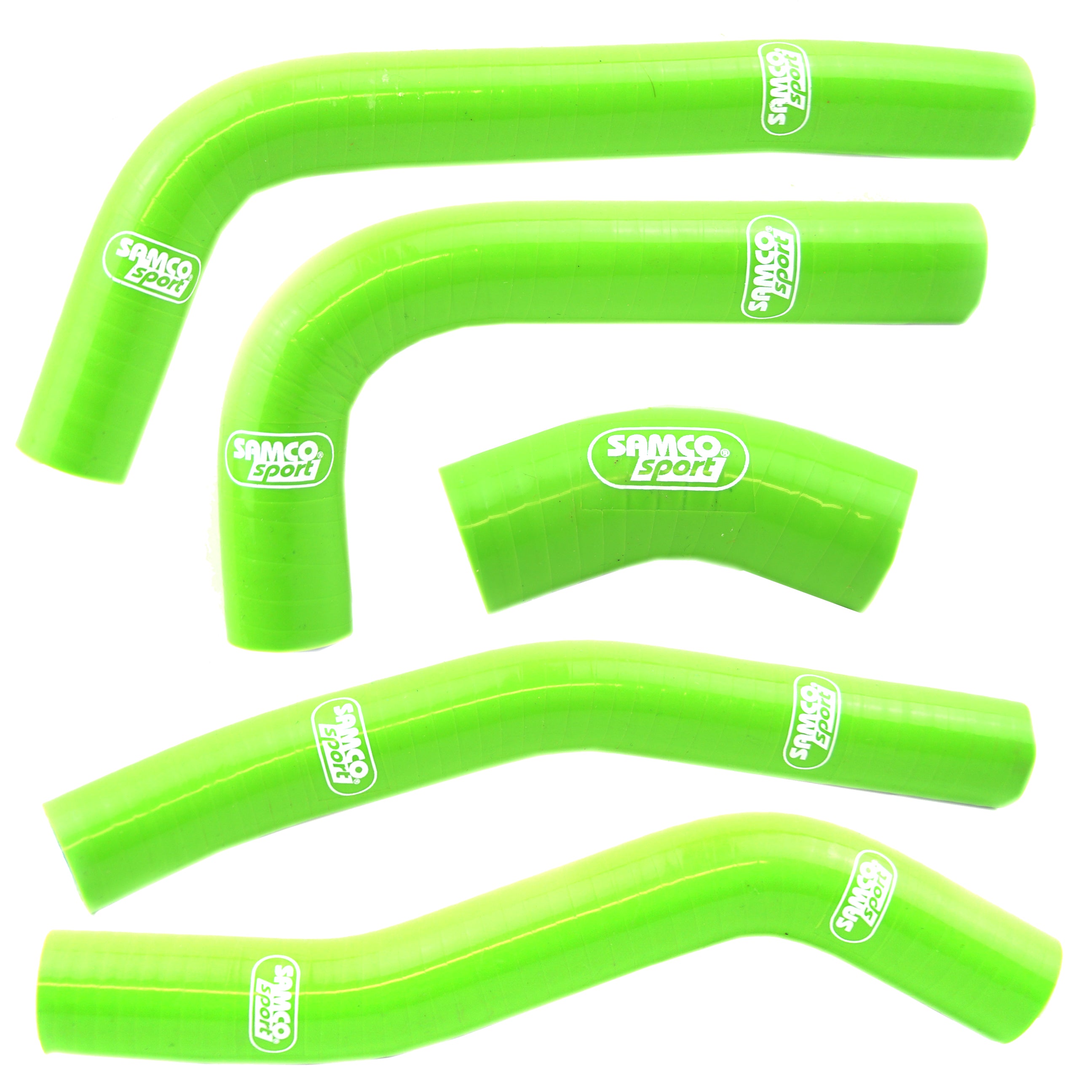 COOLANT HOSE 5 PIECE KIT GREEN 21-24 KAWASAKI 250 KX OEM DESIGN SAMCO SPORT KAW-98-GN