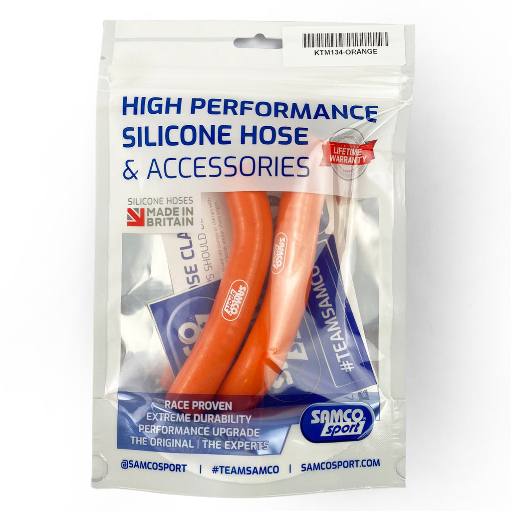 COOLANT HOSE 2 PIECE KIT ORANGE 24-25 GAS GAS HUSQVARNA KTM 50 SAMCO SPORT KTM-134-OR