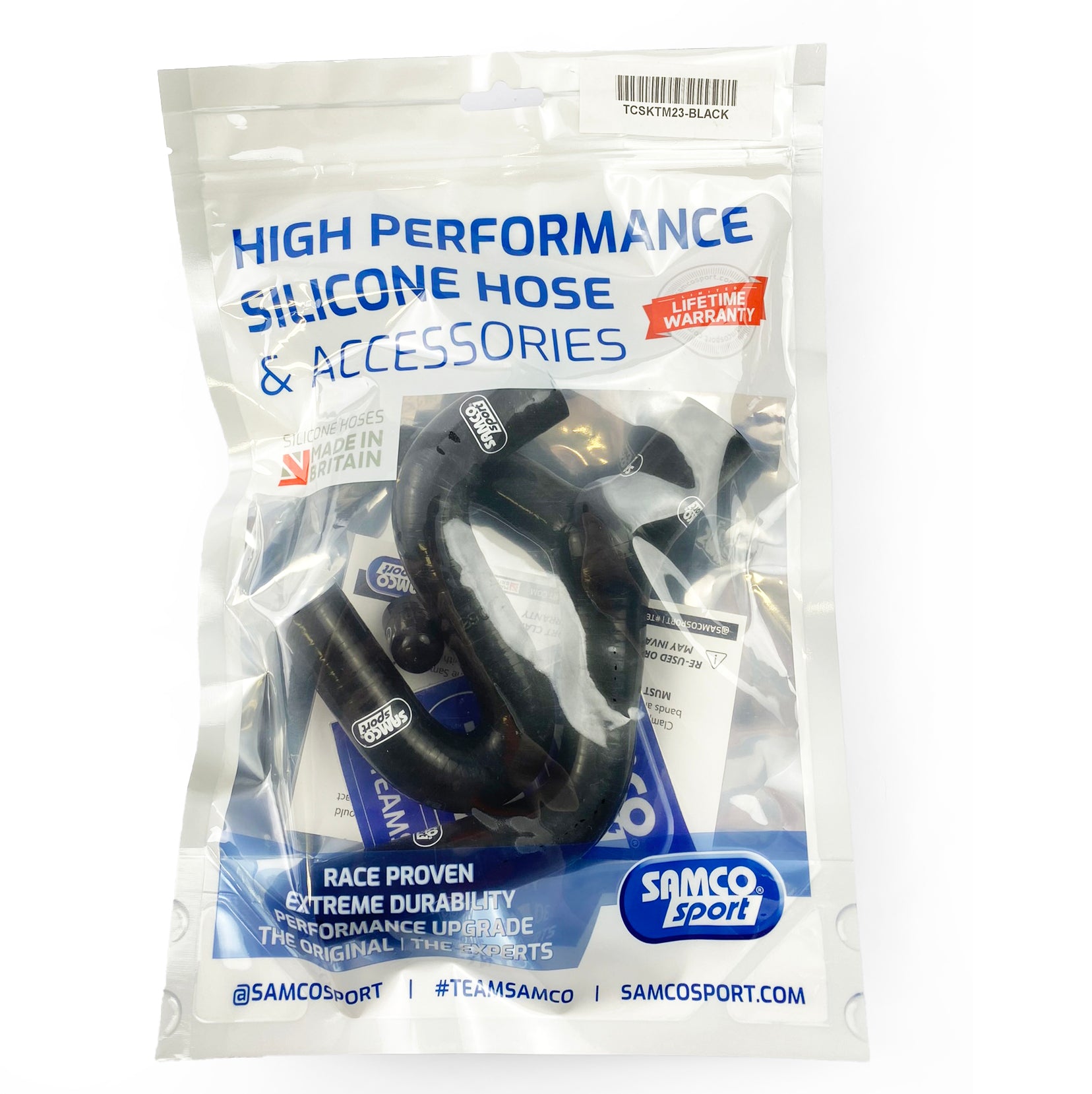 COOLANT HOSE 3 PIECE KIT BLACK 08-11 KTM 400 450 530 EXC F R XC-W THERMO BYPASS SAMCO KTM-23-BK