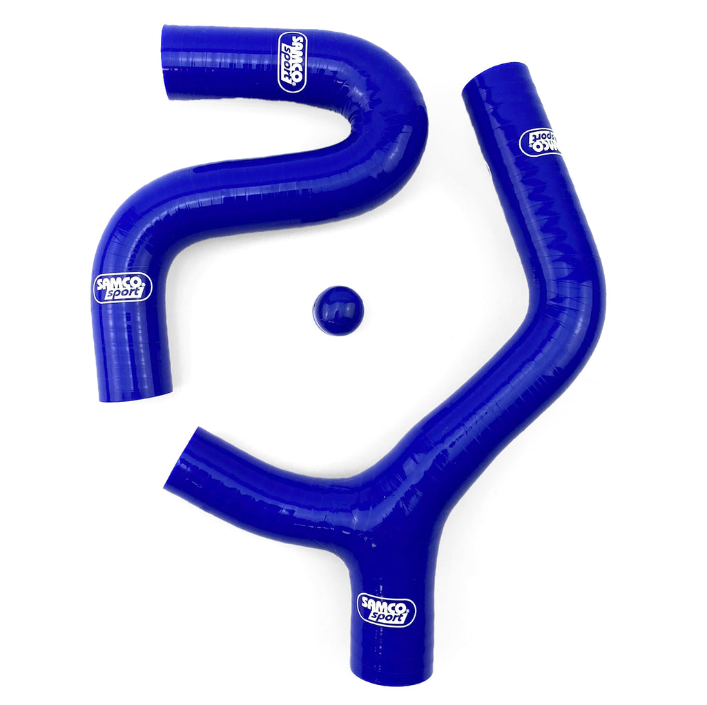 COOLANT HOSE 3 PIECE KIT BLUE 08-11 KTM 400 450 530 EXC XC-W F R THERMO BYPASS SAMCO KTM-23-BU