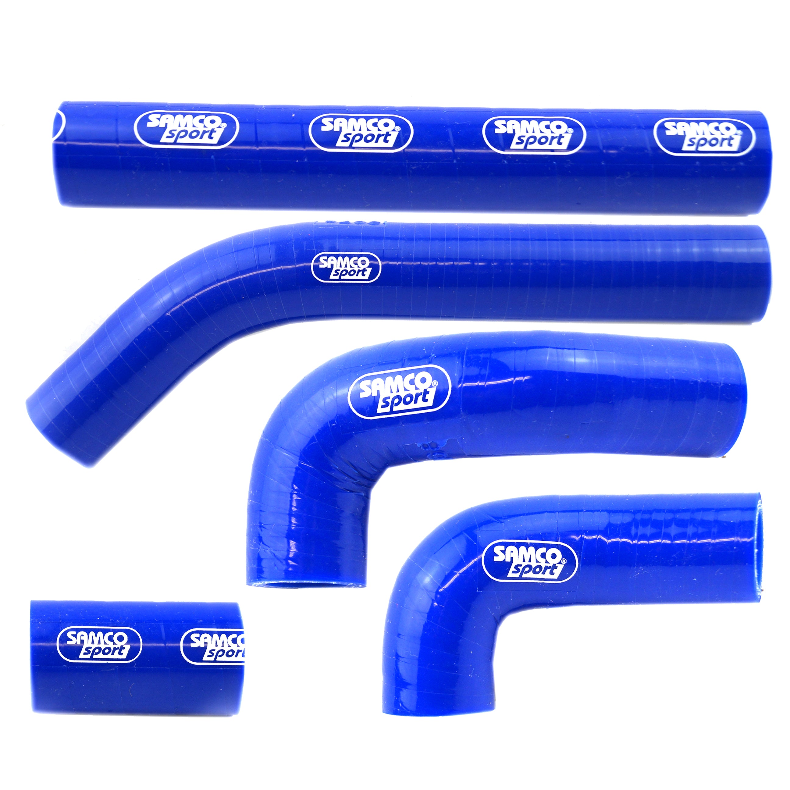 COOLANT HOSE 5 PIECE KIT BLUE 12-16 KTM HUSQVARNA 125 200 EXC OEM DESIGN SAMCO KTM-70-BU
