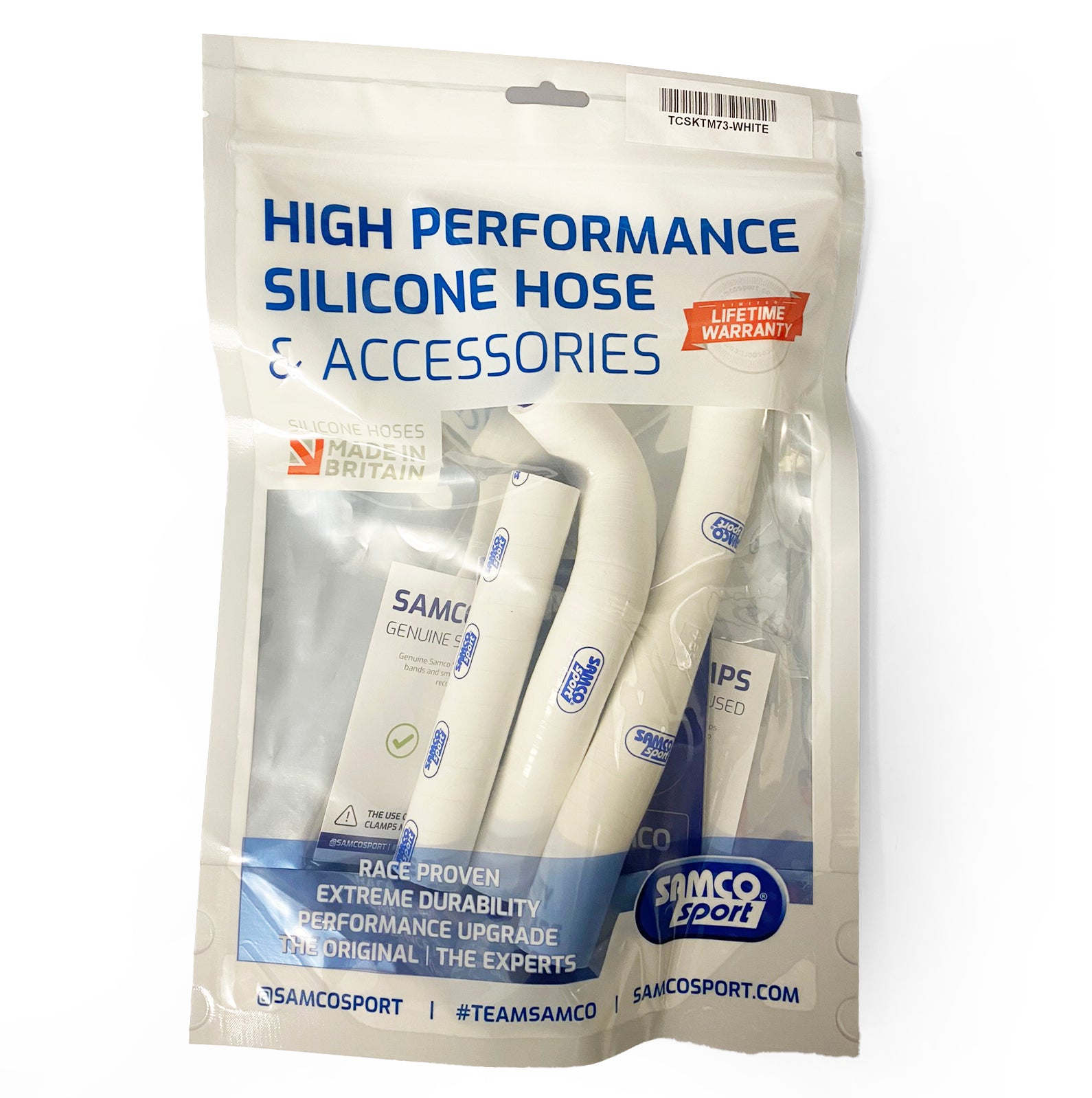 COOLANT HOSE 3 PIECE KIT WHITE 16-19 KTM HUSQ 125 150 SX XC-W THERMO BYPASS SAMCO KTM-73-WH