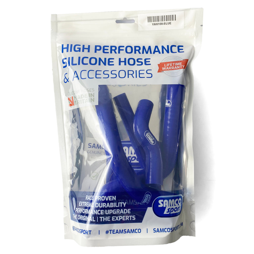COOLANT HOSE 4 PIECE KIT BLUE YAMAHA 250 YZF/WRF SAMCO SPORT YAM-100-BU