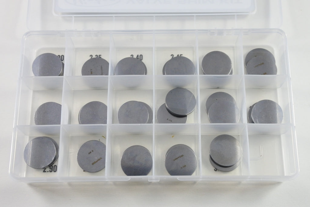 VALVE SHIM KIT 25mm 2PCS EACH SIZE 2.30-3.10mm 0.05mm INCREMENTS VINTCO 25SHIMKIT