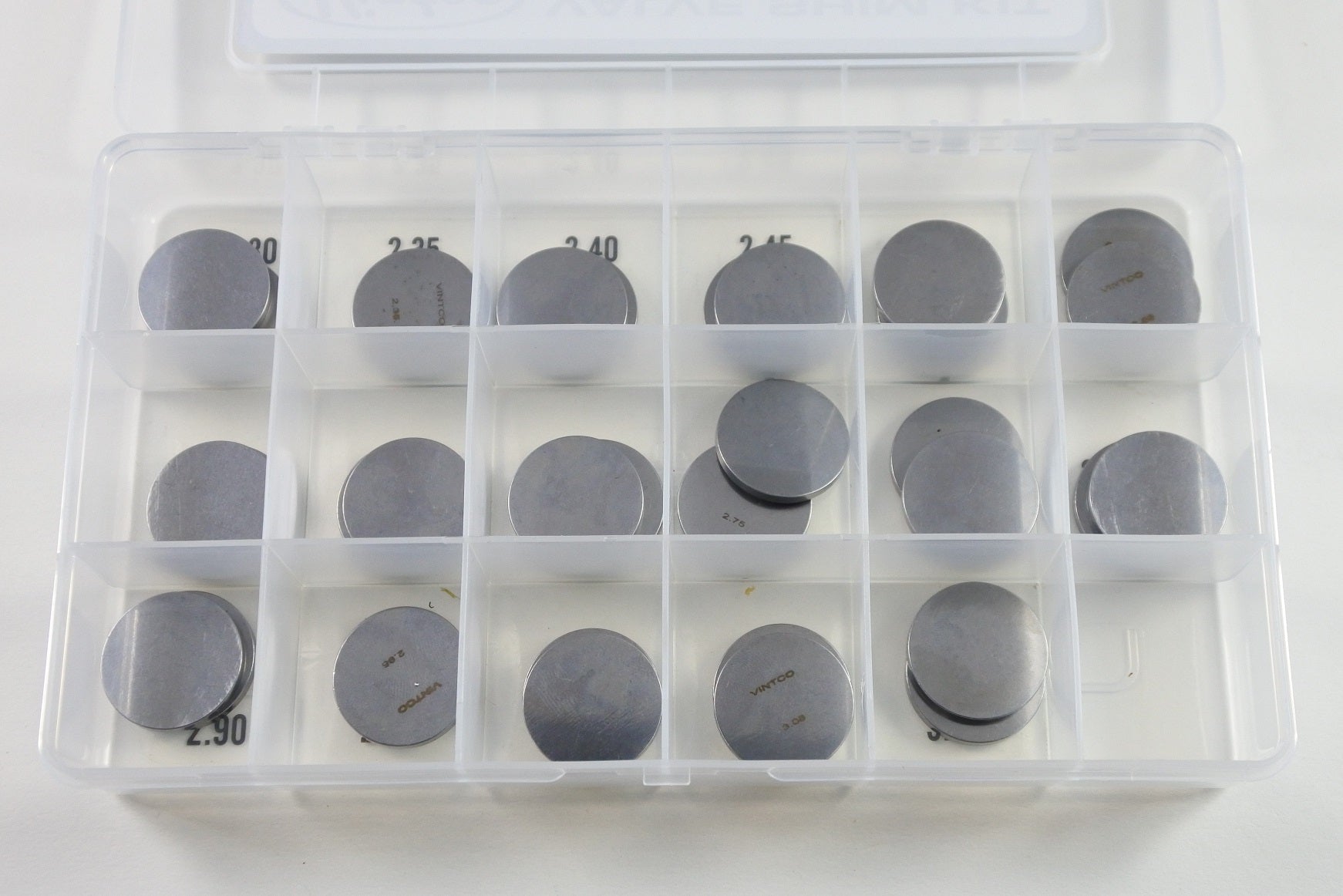 VALVE SHIM KIT 25mm 2PCS EACH SIZE 2.30-3.10mm 0.05mm INCREMENTS VINTCO 25SHIMKIT