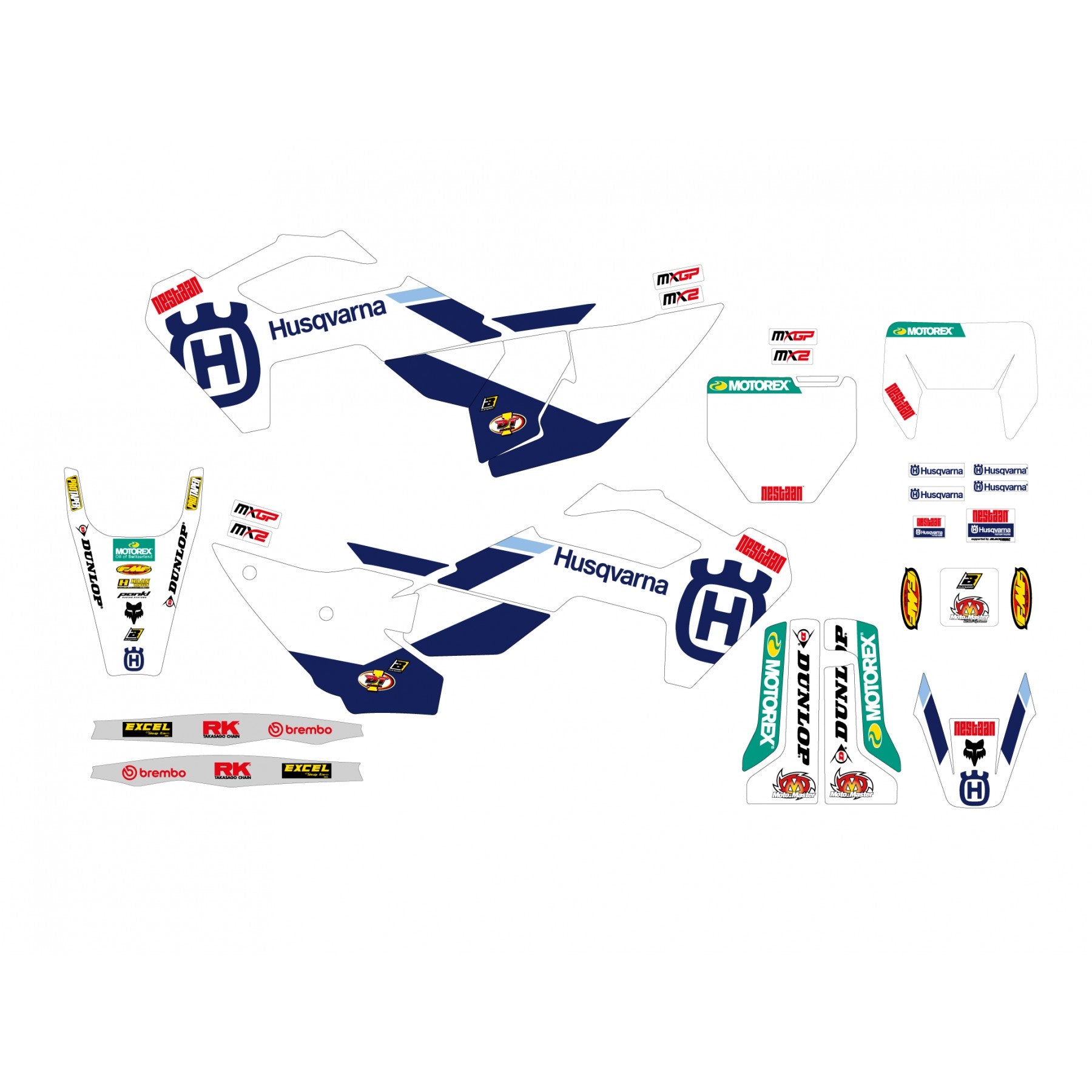 HUSQVARNA FC/TC 23-24 TE/FE 24-25 FACTORY, BLACKBIRD DECAL KIT, 2616R9