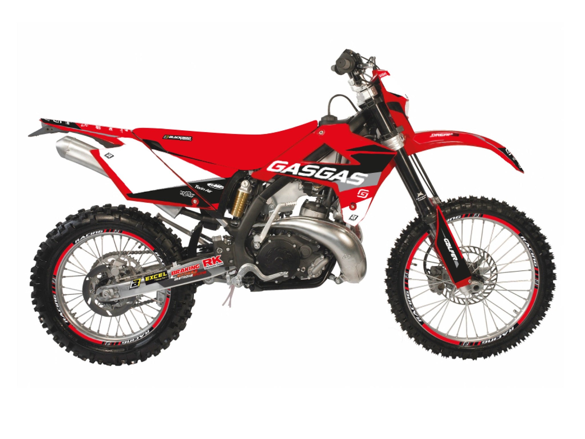 07-09 GASGAS DREAM 5 GRAPHICS, BLACKBIRD DECAL KIT 2902AB