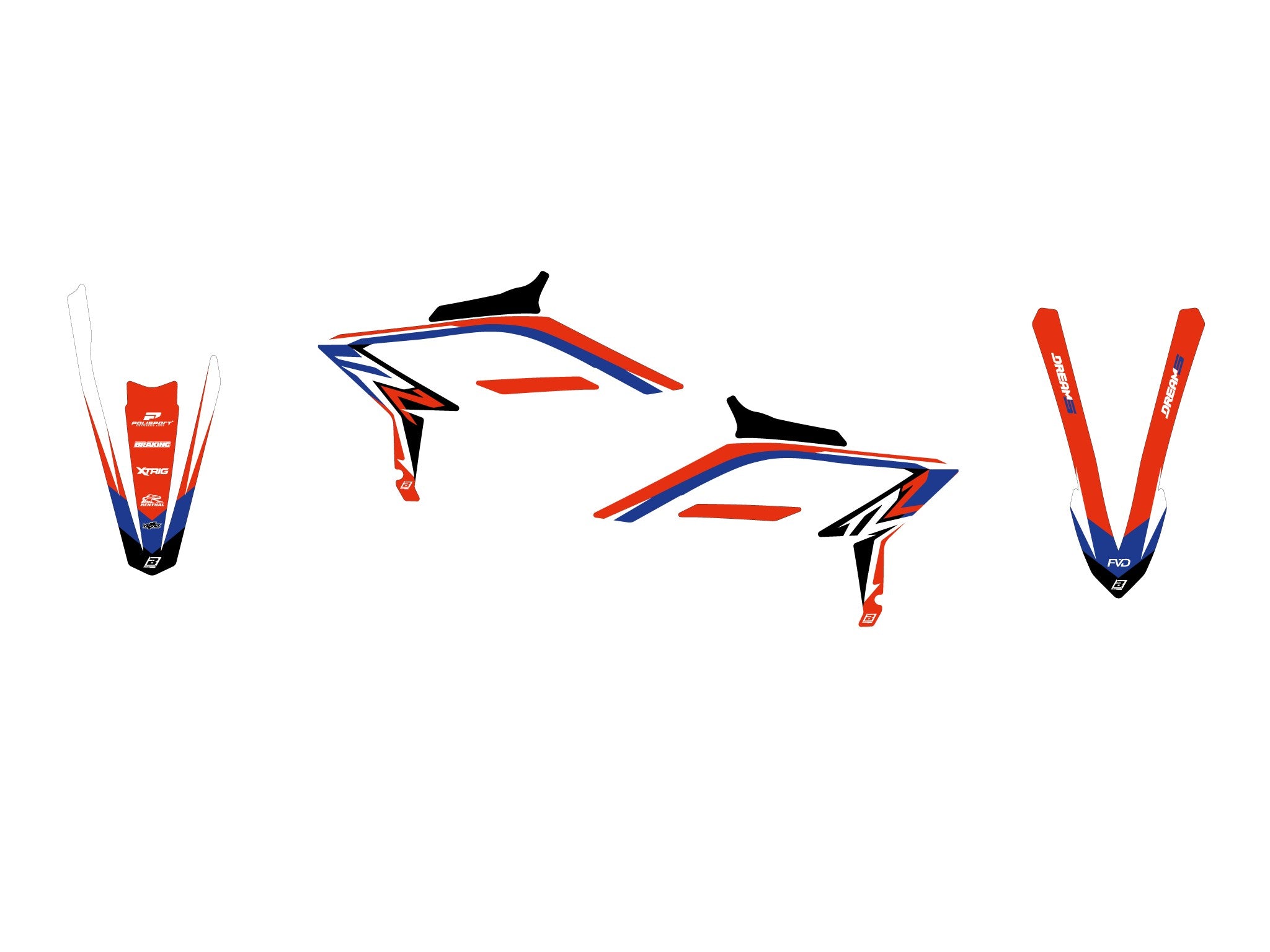 23-24 BETA RR 2T/4T DREAM 5 DECALS, BLACKBIRD 2B08AB