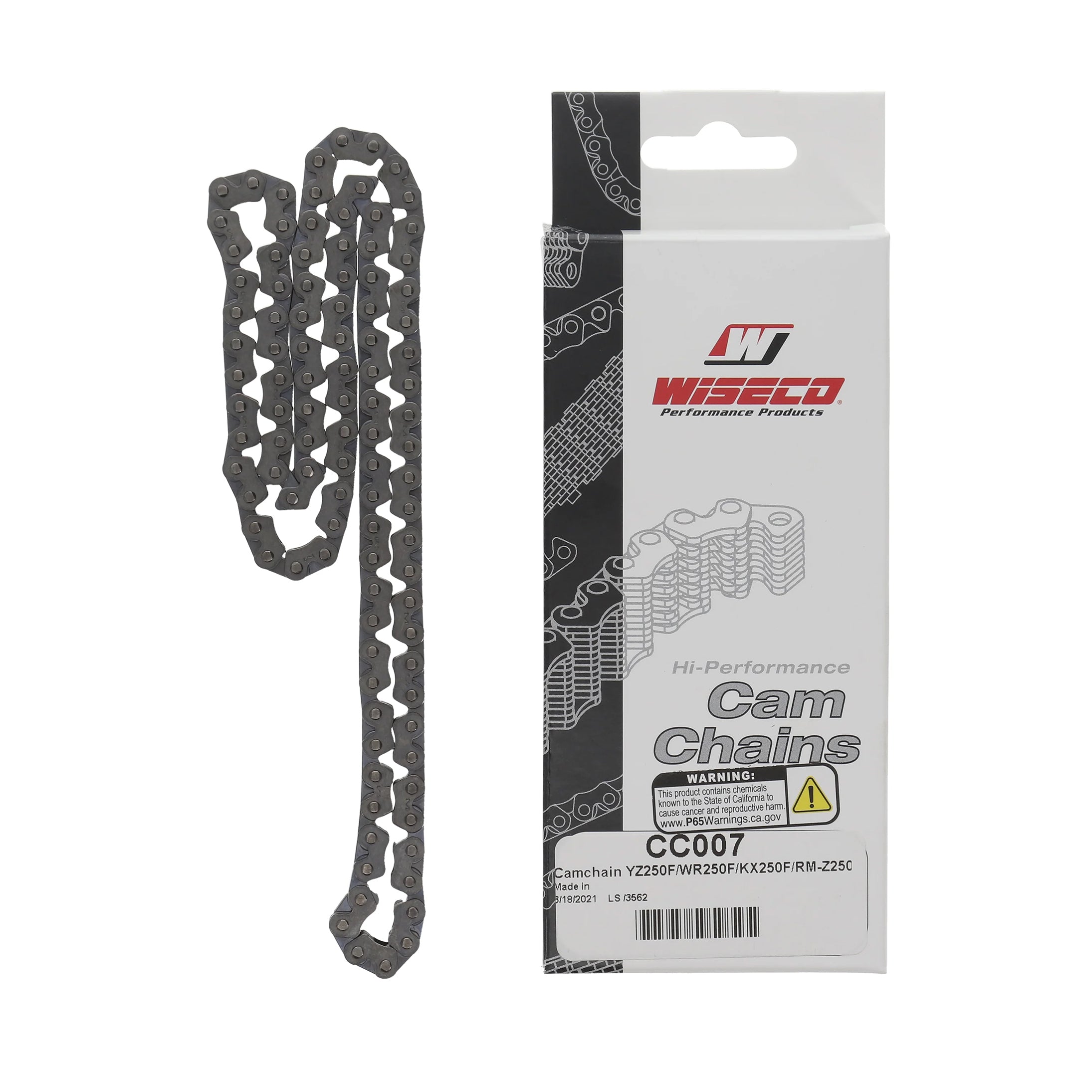 CAM CHAIN HD 92RH2010-114M YZF KXF RMZ 01-16, WISECO CC007, 12760-10H00, 94591-53114-00, 92057-0030