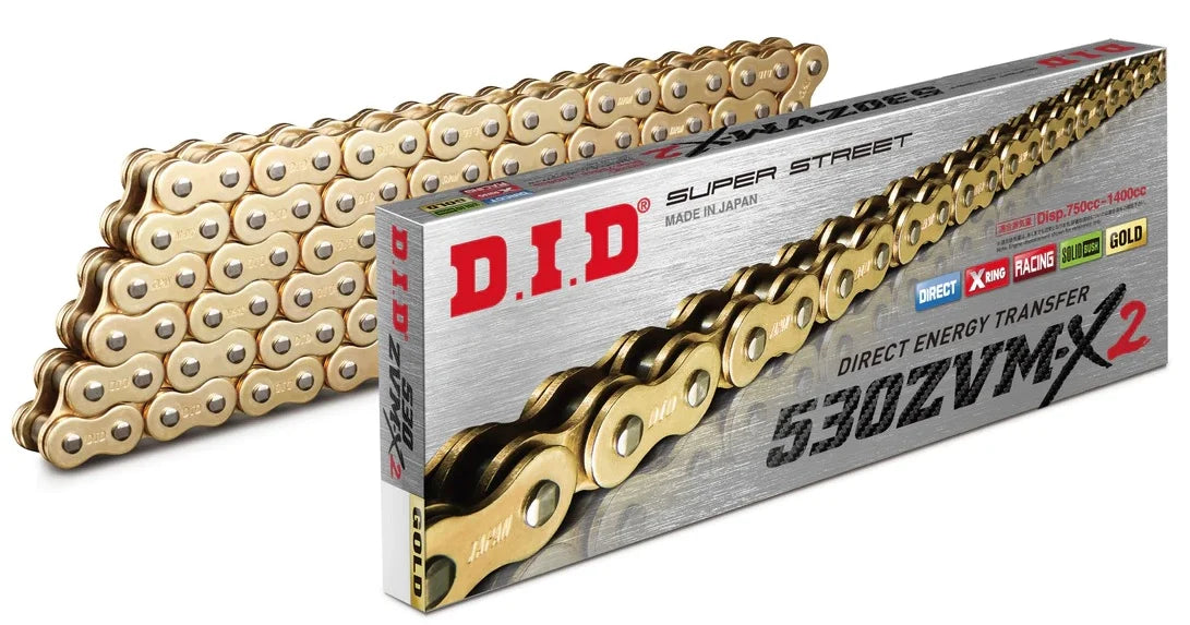 DID 530ZVM-X GOLD CHAIN 114L, DID530ZVMXGG114, 530ZVM-X, 3012654, ROAD, MC