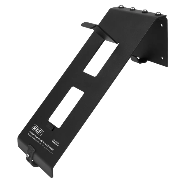 MOTORCYCLE HELMET AND JACKET HOOK RACK STEEL POWDER-COATED 360mm X 150mm X 70mm