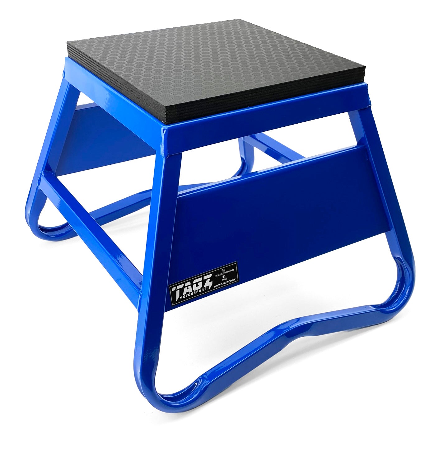 HEAVY DUTY STEEL BOX STAND MX, SMALL / 300mm HIGH MX STAND, BLUE