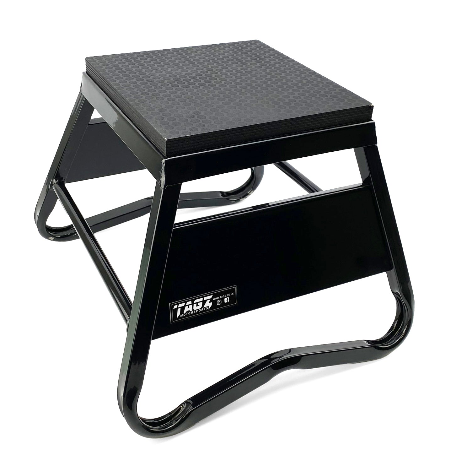 HEAVY DUTY STEEL BOX STAND MX, SMALL / 300mm HIGH MX STAND, BLACK