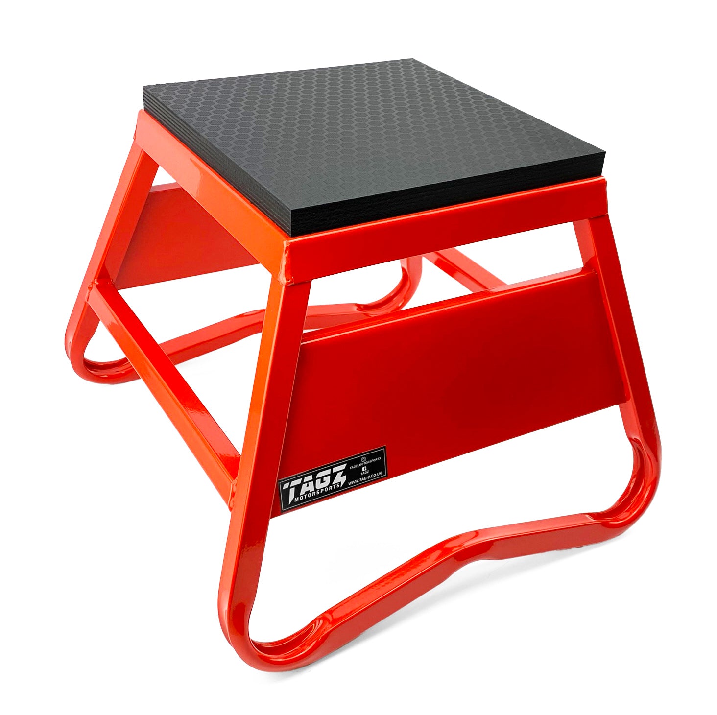HEAVY DUTY STEEL BOX STAND MX, SMALL / 300mm HIGH MX STAND, RED