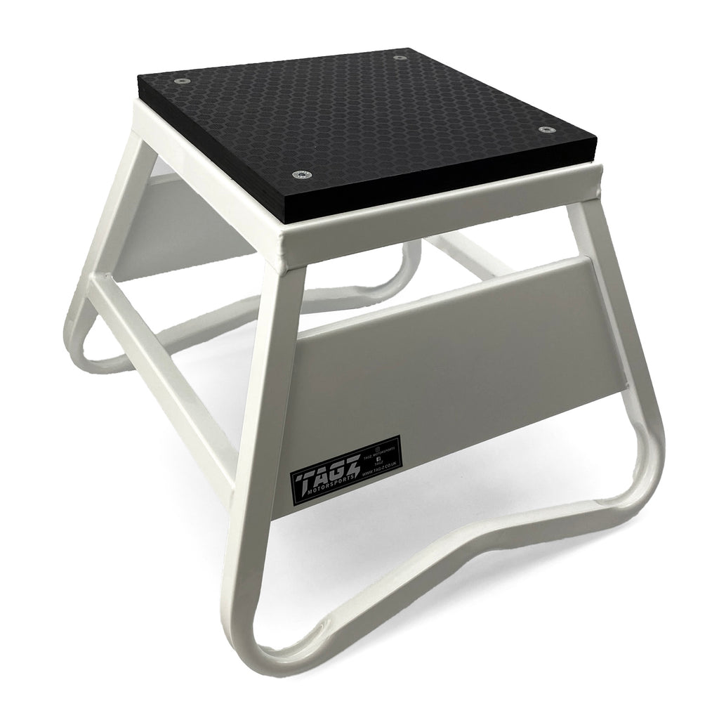 HEAVY DUTY STEEL BOX STAND MX, SMALL / 300mm HIGH MX STAND, WHITE