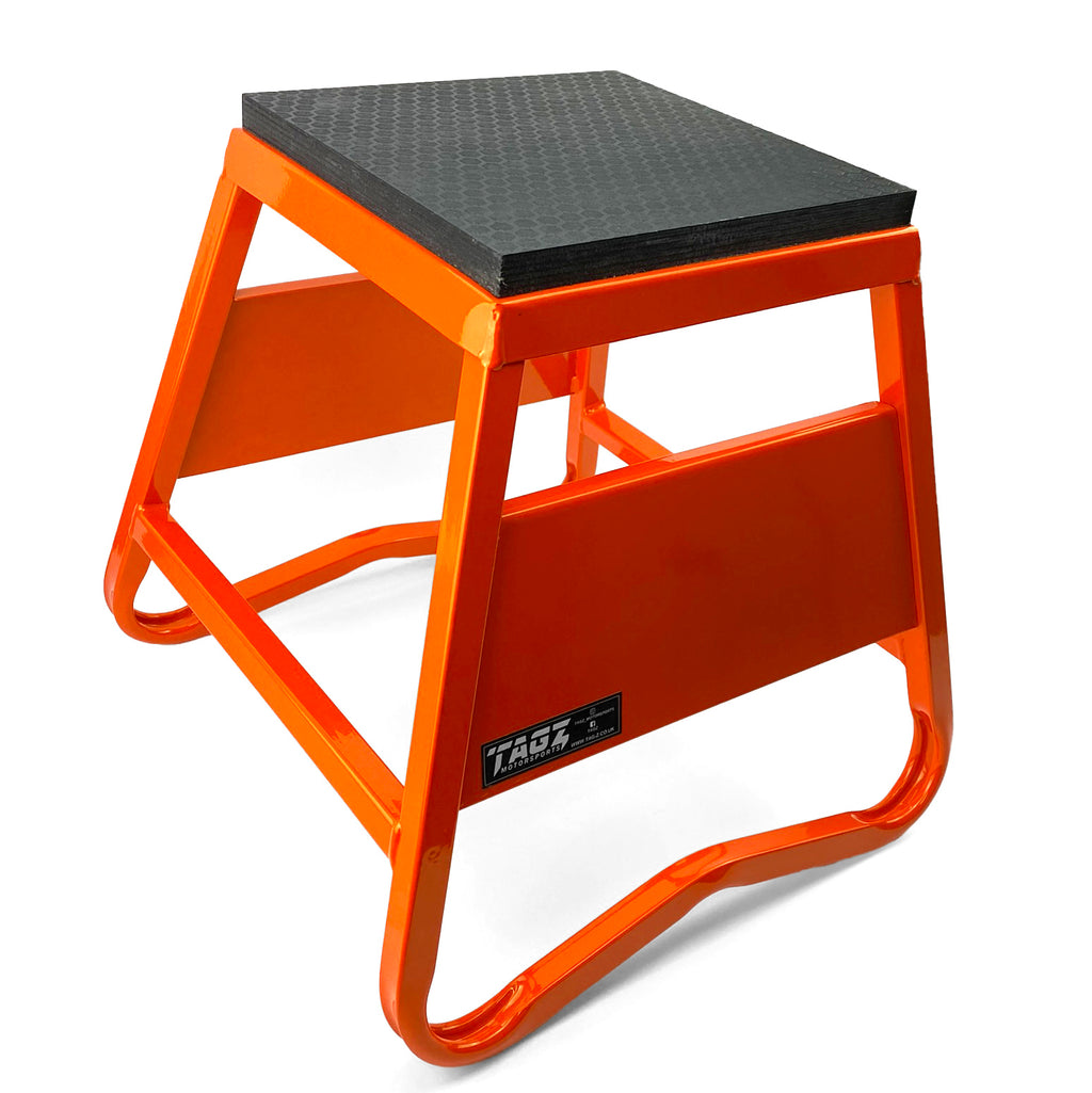 HEAVY DUTY STEEL BOX STAND MX, MEDIUM / 380mm HIGH MX STAND, ORANGE