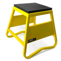 HEAVY DUTY STEEL BOX STAND MX, MEDIUM / 380mm HIGH MX STAND, YELLOW