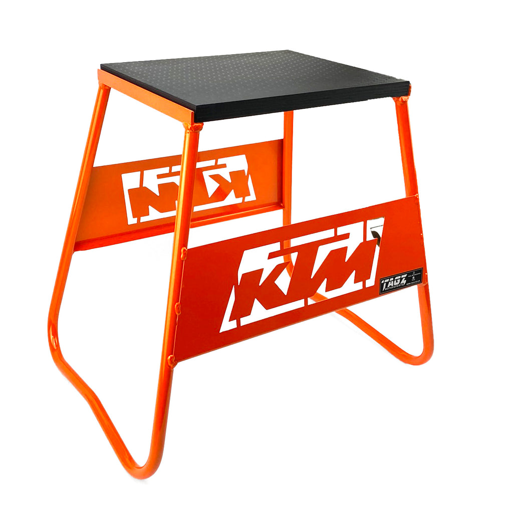 STAND 440 ORANGE KTM LOGO, MX LOGO STAND, SHOW ROOM STAND