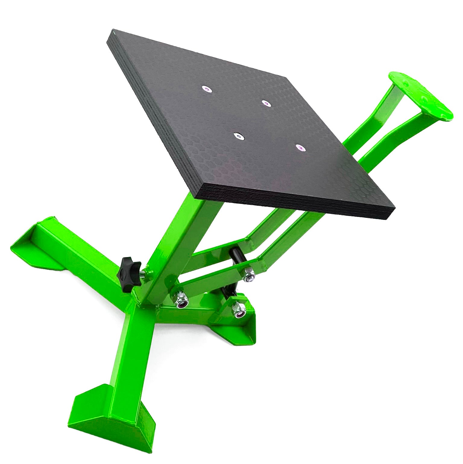 ELITE TRIPOD POP UP STAND, BIG FEET / GLOSS GREEN / TAG-Z, MX STAND PIT PADDOCK ENDURO