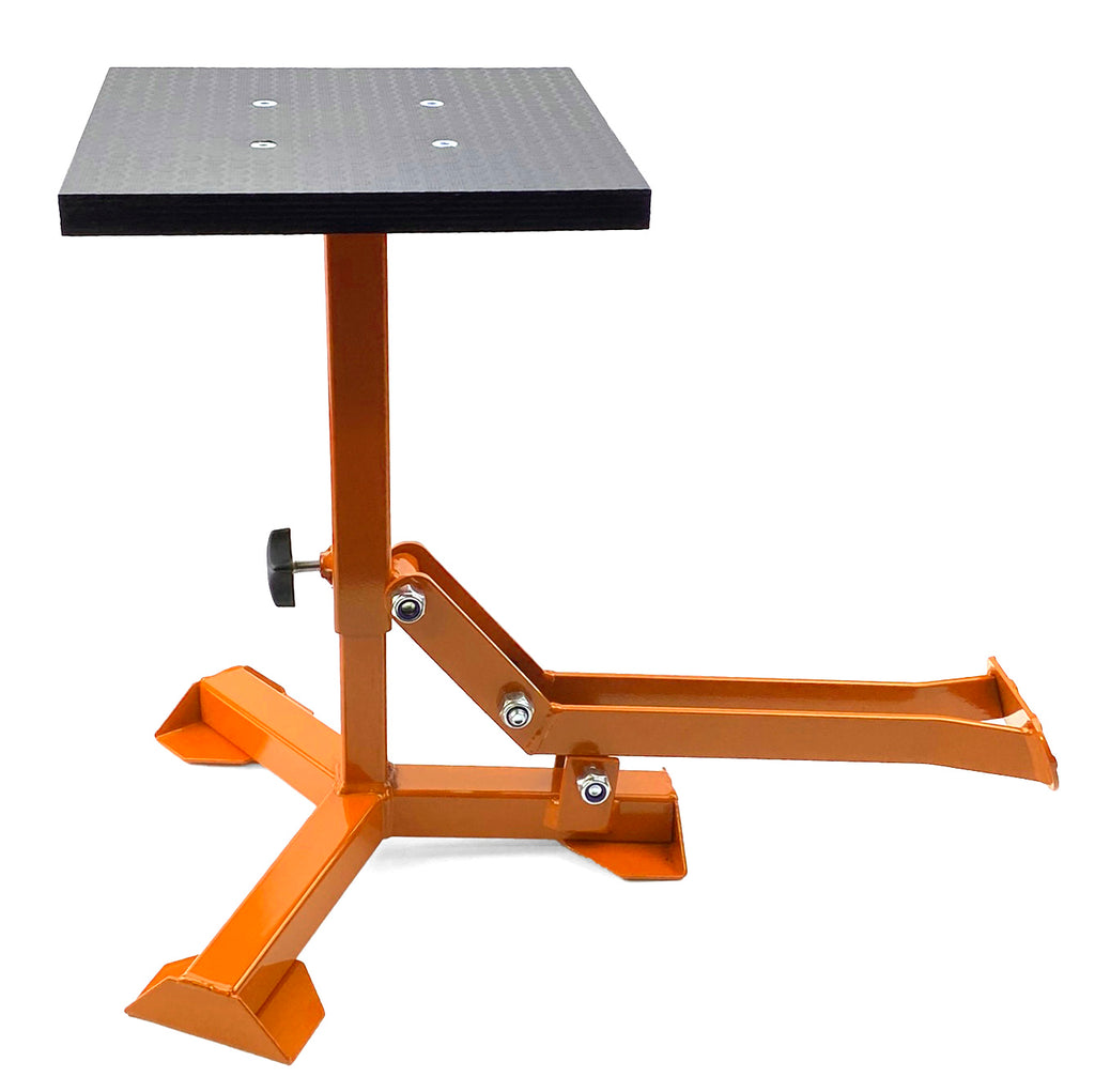 ELITE TRIPOD POP UP STAND, BIG FEET / GLOSS ORANGE / TAG-Z, MX STAND PIT PADDOCK ENDURO