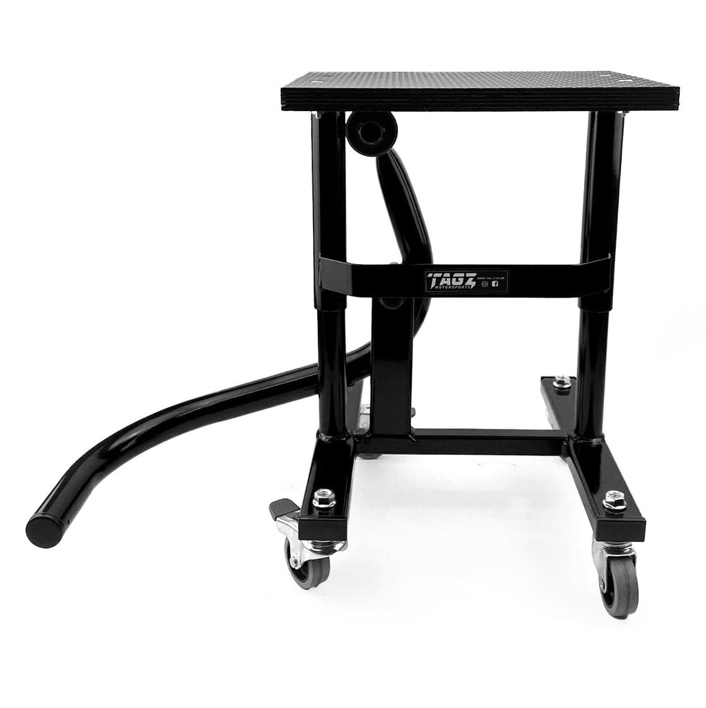 HD JACK-UP-STAND TWIN LEG v5, WHEEL ABOUT JACK-UP-STAND, MX & ENDURO 125>625CC BIKES