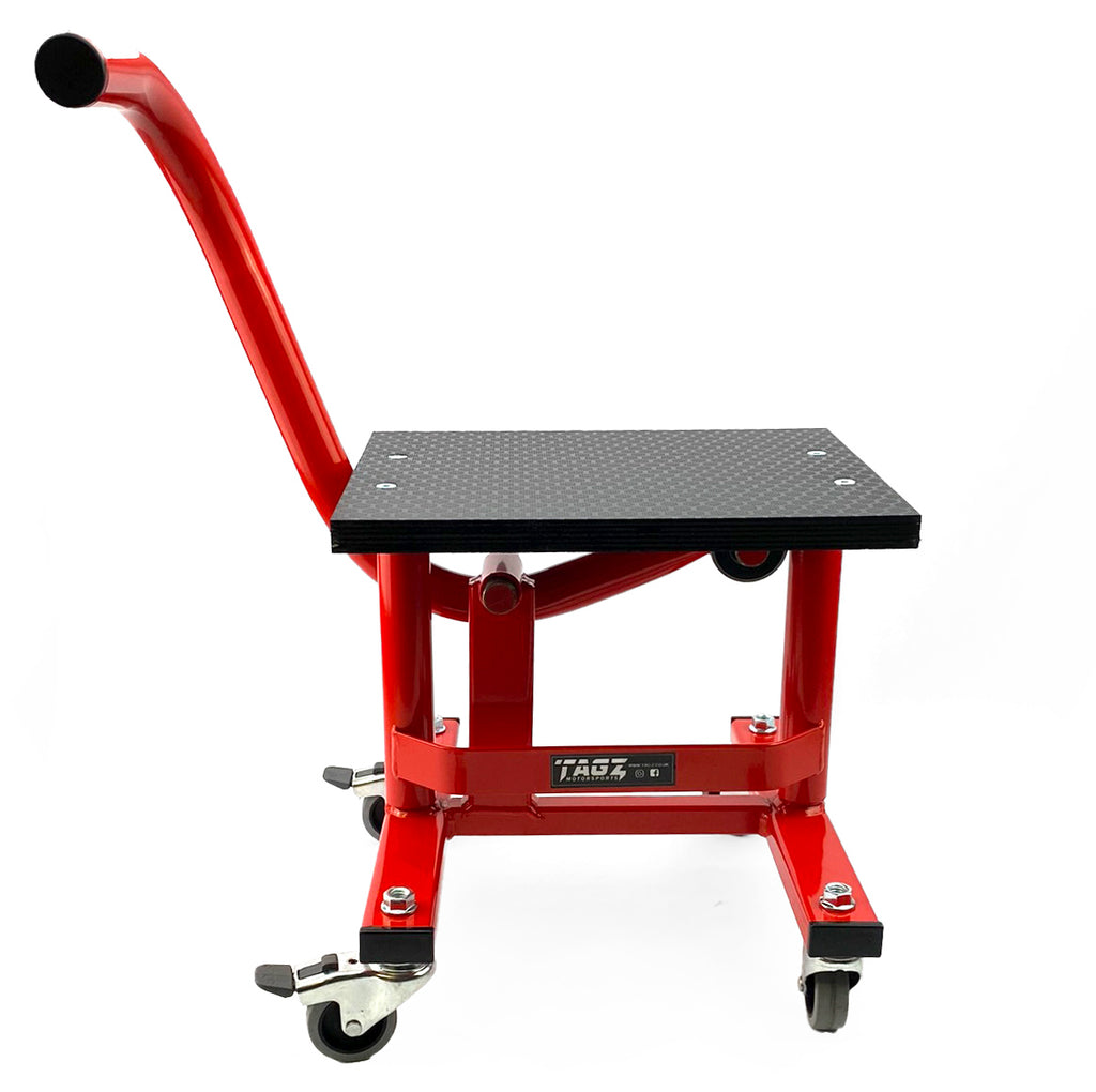 HD JACK-UP-STAND TWIN LEG v5, WHEEL ABOUT JACK-UP-STAND, MX & ENDURO 125>625CC BIKES