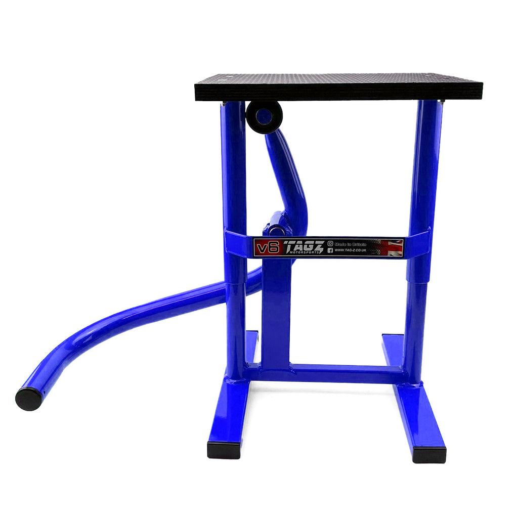 HD JACK-UP-STAND TWIN LEG v5, MX & ENDURO 125>625CC BIKES, LARGE STAND 440mm HIGH MX