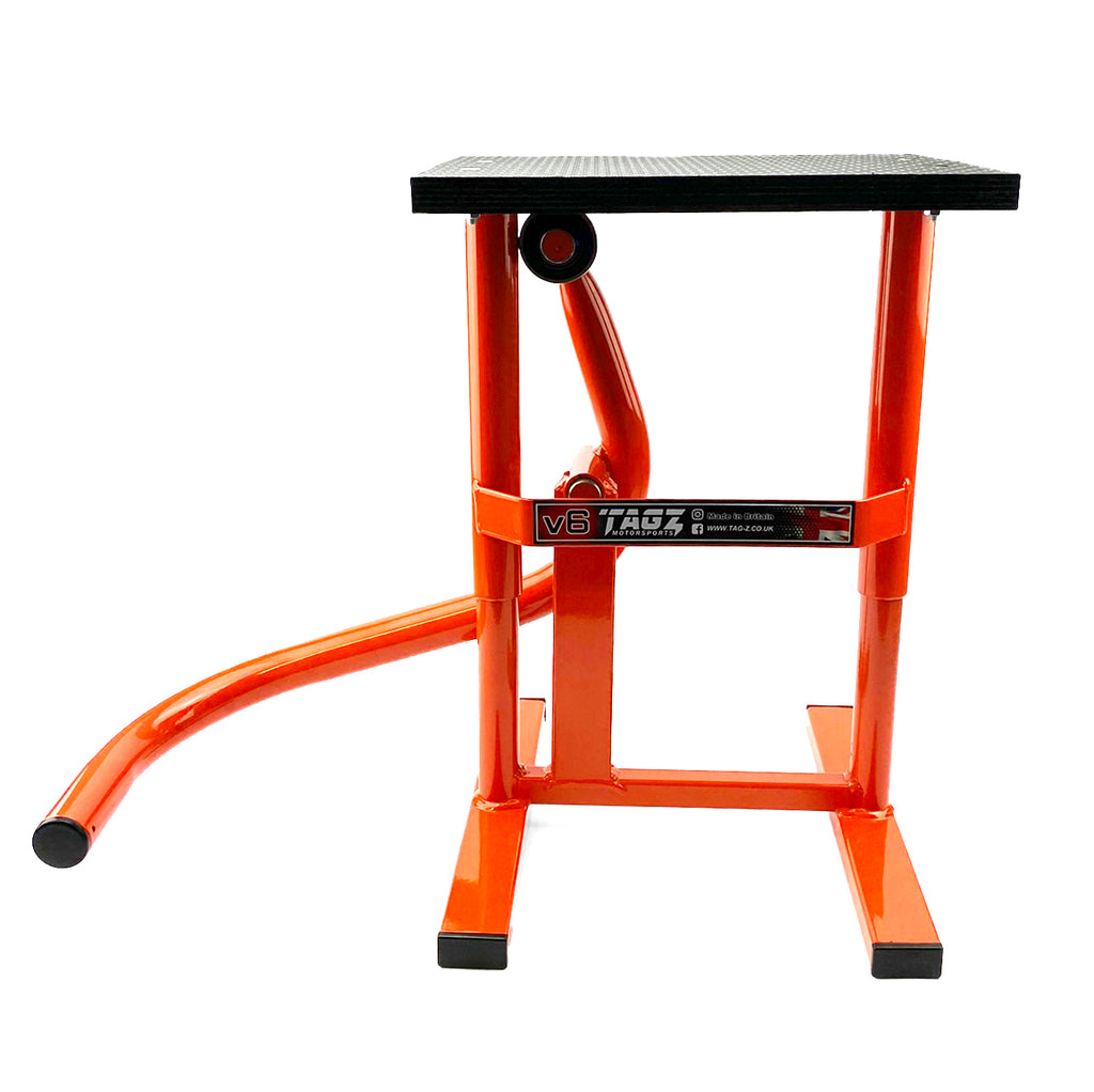 HD JACK-UP-STAND TWIN LEG v5, MX & ENDURO 125>625CC BIKES, LARGE STAND 440mm HIGH MX