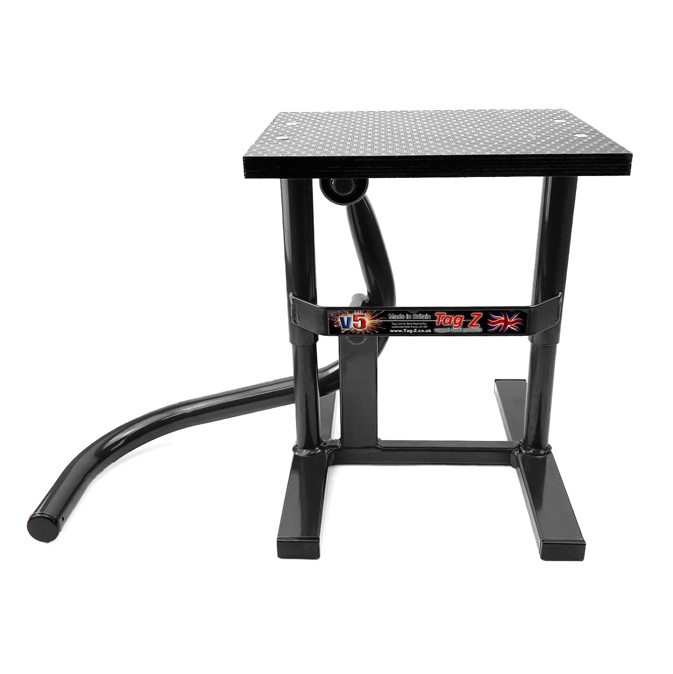 HD JACK-UP-STAND TWIN LEG v5, SCHOOL BOY / SUPER MOTO STAND, MEDIUM STAND 350mm HIGH