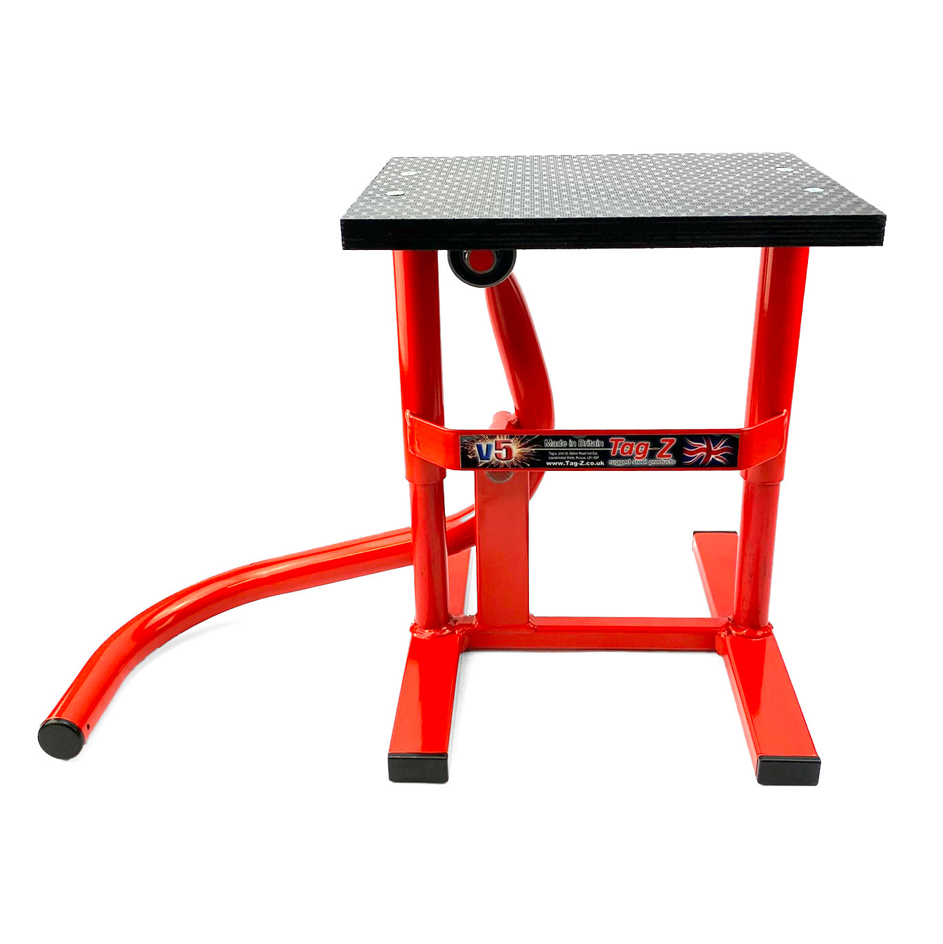 HD JACK-UP-STAND TWIN LEG v5, SCHOOL BOY / SUPER MOTO STAND, MEDIUM STAND 350mm HIGH
