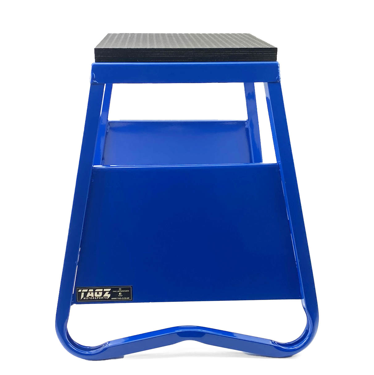 HEAVY DUTY STEEL BOX STAND MX, LARGE / 430mm HIGH MX STAND, THIS STAND DOESN'T COME WITH THE MOTO STICKER NOW