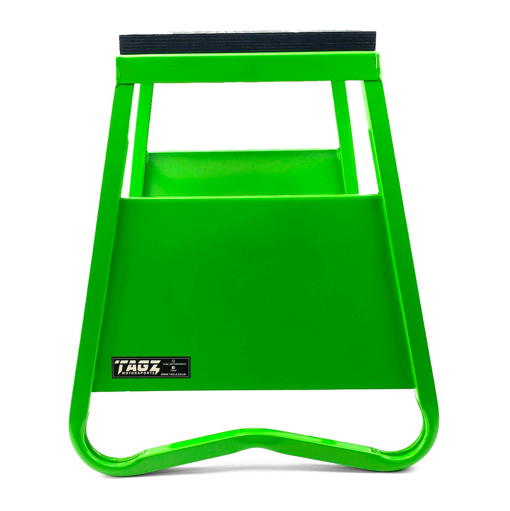 HEAVY DUTY STEEL BOX STAND MX, LARGE / 430mm HIGH MX STAND, THIS STAND DOESN'T COME WITH THE MOTO STICKER NOW