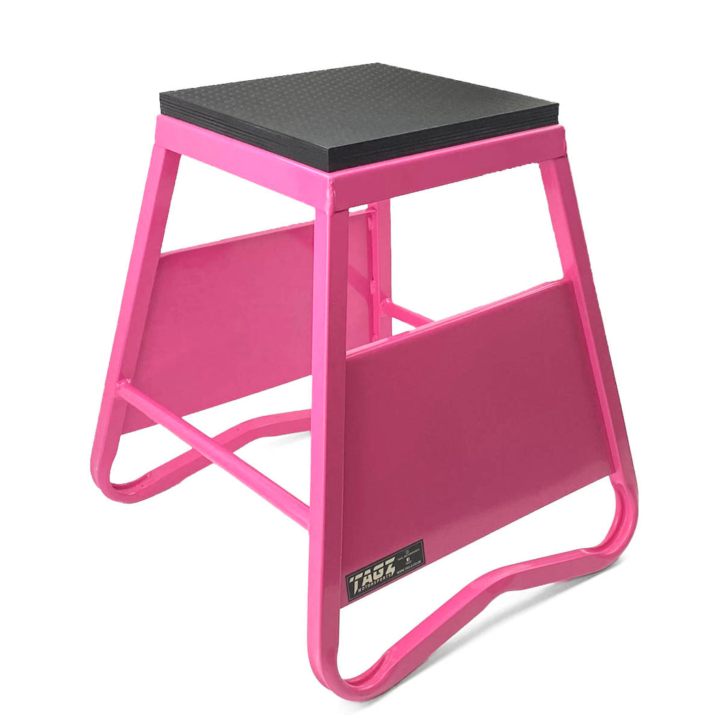 HEAVY DUTY STEEL BOX STAND MX, LARGE / 430mm HIGH MX STAND, THIS STAND DOESN'T COME WITH THE MOTO STICKER NOW