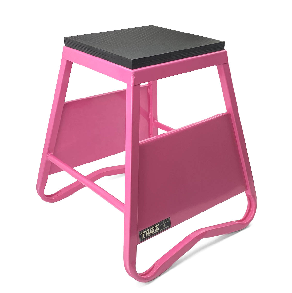 HEAVY DUTY STEEL BOX STAND MX, LARGE / 430mm HIGH MX STAND, THIS STAND DOESN'T COME WITH THE MOTO STICKER NOW
