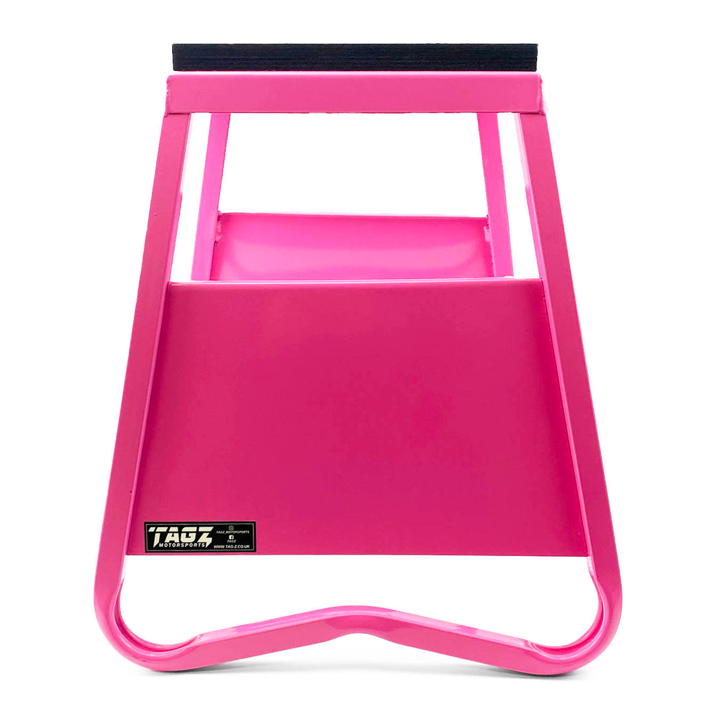 HEAVY DUTY STEEL BOX STAND MX, LARGE / 430mm HIGH MX STAND, THIS STAND DOESN'T COME WITH THE MOTO STICKER NOW