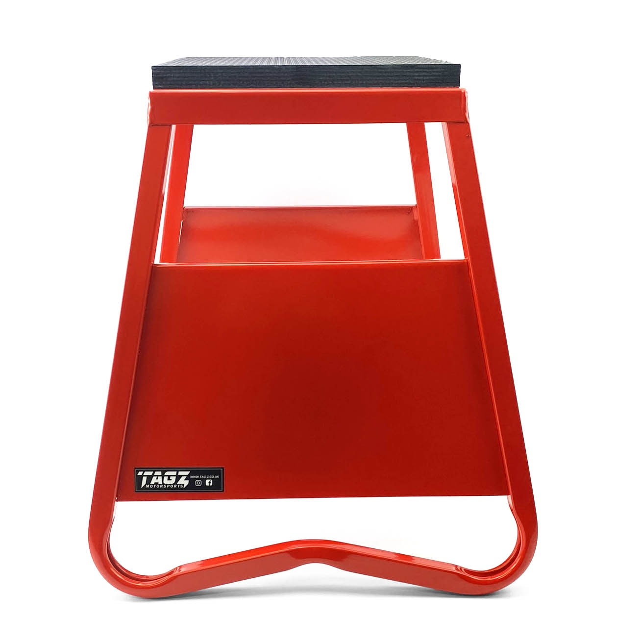 HEAVY DUTY STEEL BOX STAND MX, LARGE / 430mm HIGH MX STAND, THIS STAND DOESN'T COME WITH THE MOTO STICKER NOW